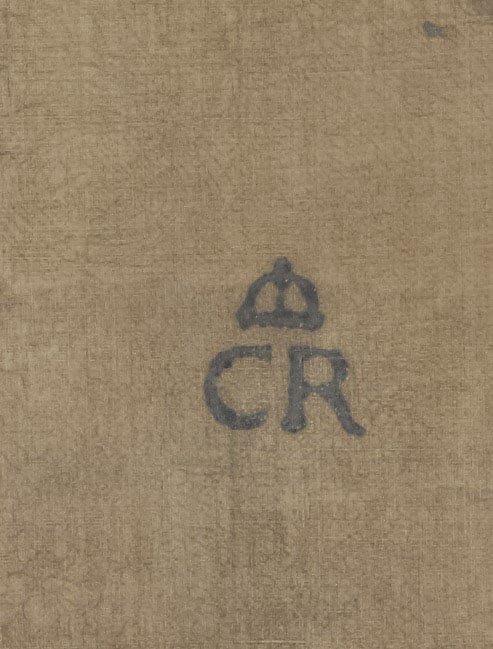 'CR' brand from the reverse of a Royal Collection painting. Royal Collection Trust / © Her Majesty Queen Elizabeth II 2018